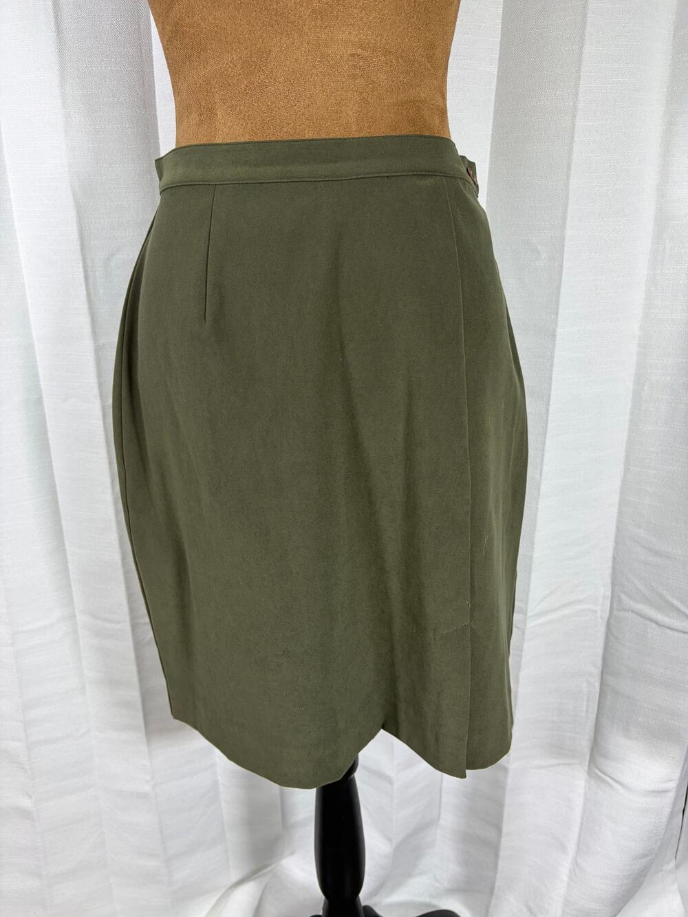 Geoffrey Beene Sport Olive Green Side-Slit Skirt Size 4